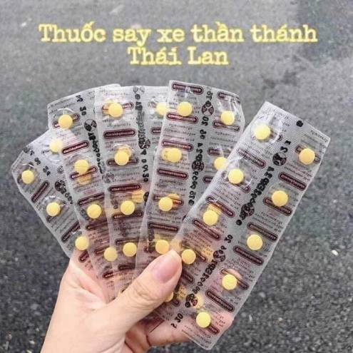 Vĩ 10 Viên Dành Cho Người Say Tàu/Xe của Thái Lan ( Thuốc say xe Thái )